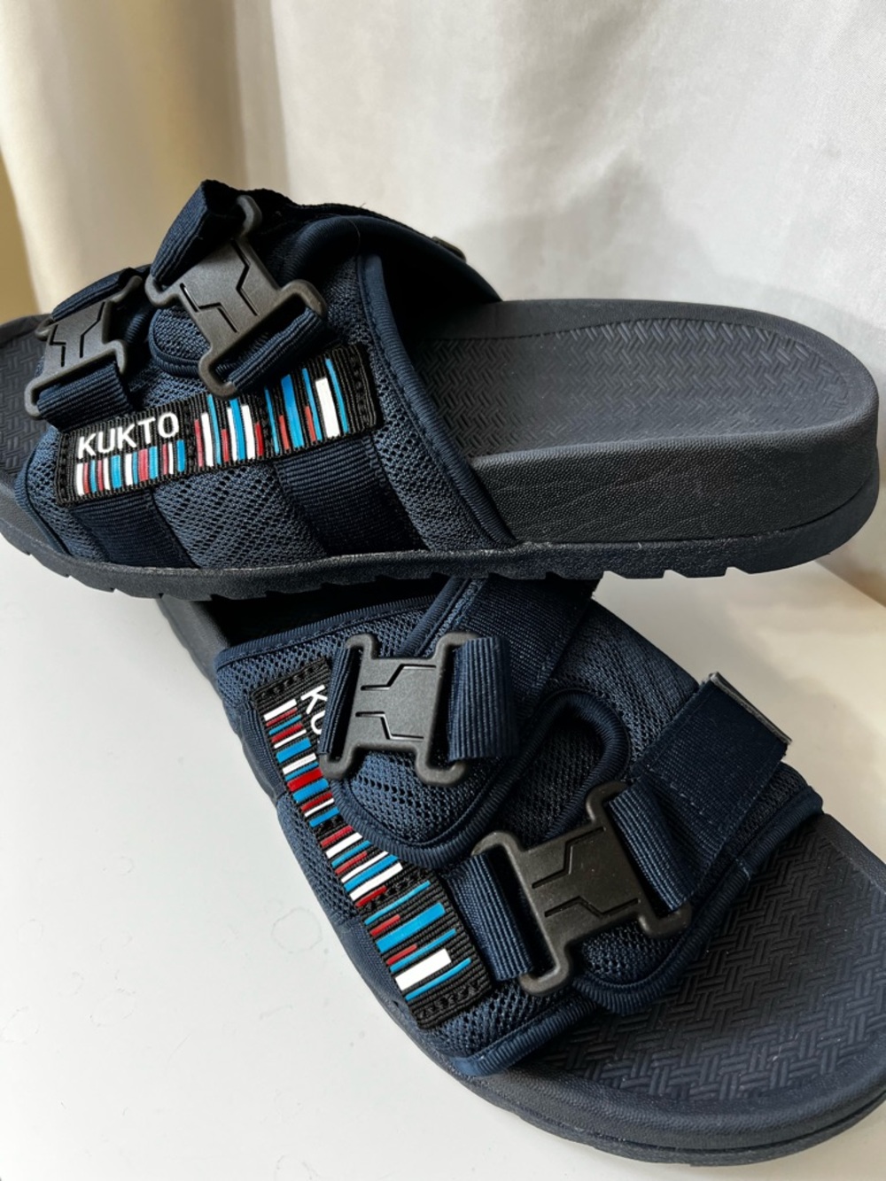 KUKTO Unisex Sports Recovery Velcro Sandals Orthopedic Slipper Arch Support NWOB
